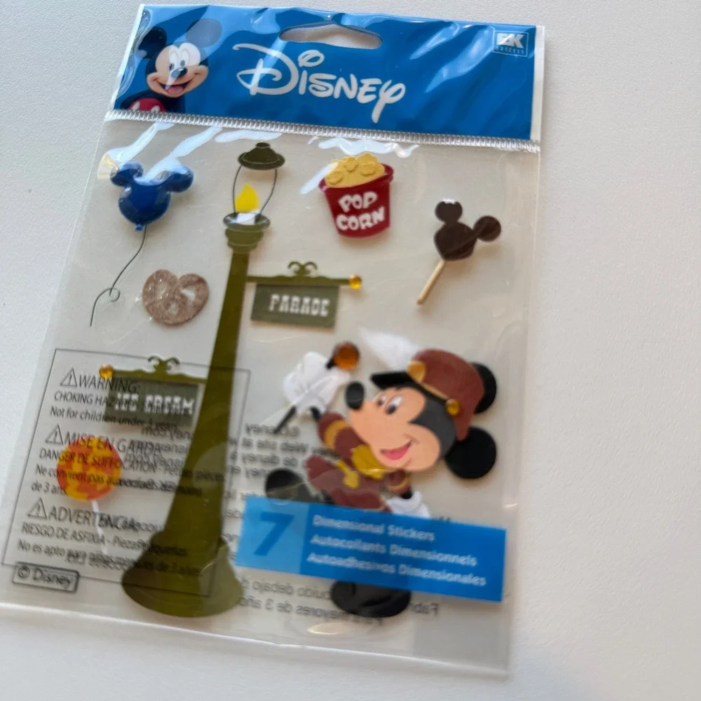 Disney Mickey Mouse Parade Dimensional Stickers EK Success Jolee's Boutique 7pc